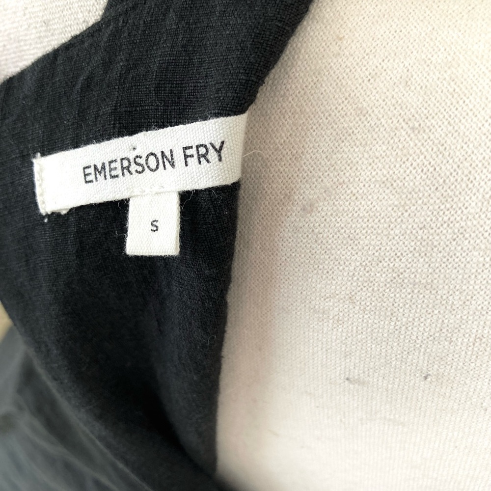 Emerson Fry A LINE MOD DRESS - BLACK LINEN Size S - Picture 10 of 11